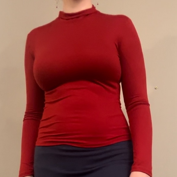 Red Turtleneck Shirt - Picture 3 of 3